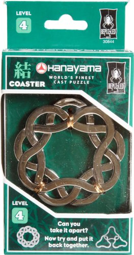 BePuzzled |Coaster Hanayama Metal Brainteaser Puzzle Mensa Rated Level 4, for Ages 12 and Up