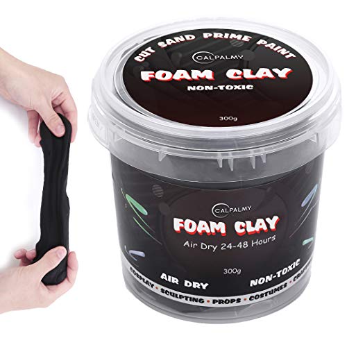 Moldable Cosplay Foam Clay (Black)  High Density and Hiqh Quality for Intricate Designs | Air Dries to Perfection for Cutting with a Knife or Rotary Tool, Sanding or Shaping