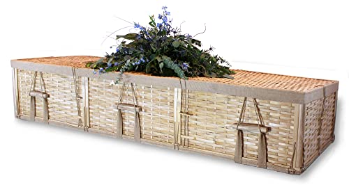 4-Point Bamboo Casket - A Sleek, Handcrafted Casket Made from Fast-Growing, Renewable Bamboo for The Perfect Green Burial.