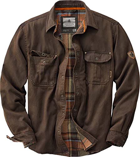 Legendary Whitetails Men's Standard Journeyman Shirt Jacket, Tobacco, Medium