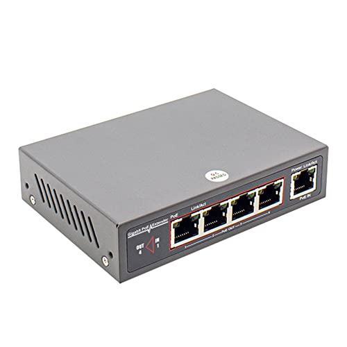 Gigabit Power-Over-Ethernet Extender, 60W PoE+ 10/100/1000 Mbps Extender No Power Required