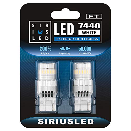 SIR IUS LED - FT- 7440 LED Backup Reverse Light Bulb Super Bright High Power Single Filament function Air Vent Design 3030+4014 SMD White 6500K Pack of 2