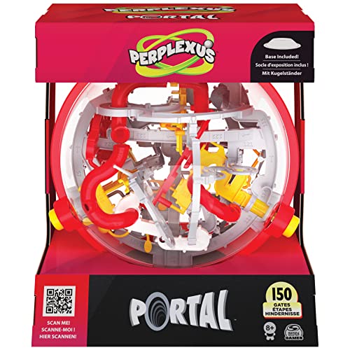 Perplexus Portal, 3D Puzzle Ball Maze Fidget Toys Kids Games Travel Games Puzzle Games Fidget Ball with 150 Obstacles, for Adults and Kids Ages 8 and up