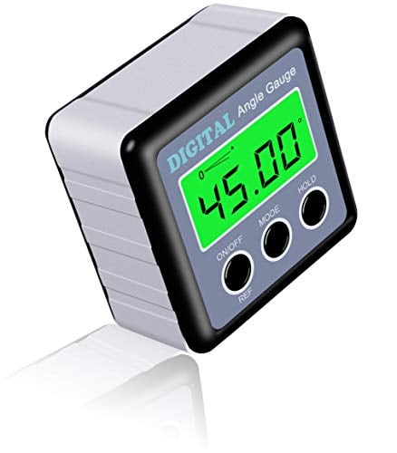 Digital Angle Gauge, Level Box Angle Finder Digital Protractor, Table Saw Accessories with LCD Backlight Display Data Hold and V-groove & Magnetic Base