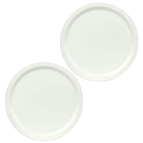 Corningware F-16-PC French White 16 Ounce Plastic Replacement Lid - 2 Pack
