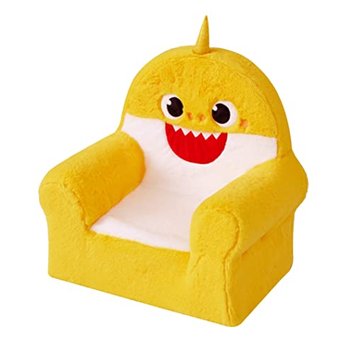 Idea Nuova Figural Plush Foam Chair for Kids, Baby Shark 13D x 17W x 20H in