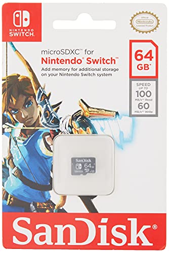 SanDisk 64GB microSDXC UHS-I card for Nintendo Switch -SDSQXAT-064G-GN6ZA