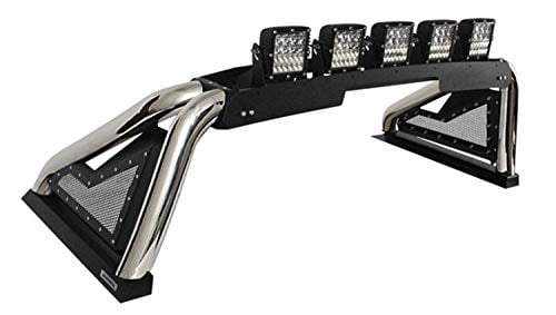 Go Rhino! 911600PS Polished Stainless Steel Sports Bar 2.0 - Complete Kit (Sports Bar and Power Actuated Retractable Light Mount)