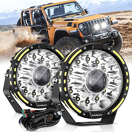 Auxbeam 7 Inch Round LED Offroad Lights, 360 Pro Series Round Driving Lights LED Light Bar, 230W 33332LM Spot Flood Combo Off Road Spot Lights for Trucks Car Jeep ATV