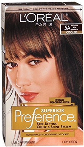 L'Oreal Superior Preference - 5A Medium Ash Brown (Pack of 3)