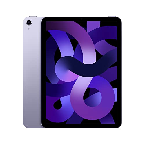 Apple iPad Air (5th Generation): with M1 chip, 10.9-inch Liquid Retina Display, 64GB, Wi-Fi 6, 12MP front/12MP Back Camera, Touch ID, All-Day Battery Life  Purple