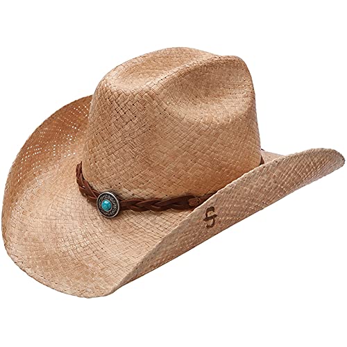 Stetson Flatrock - Shapeable Straw Cowboy Hat (Medium)