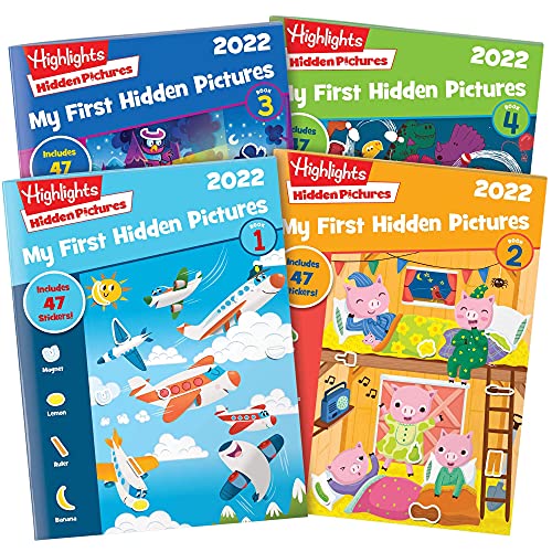 Highlights My First Hidden Pictures 2022 Special Edition Activity Books for Kids Ages 3-6, 4-Pack, 96 Pages