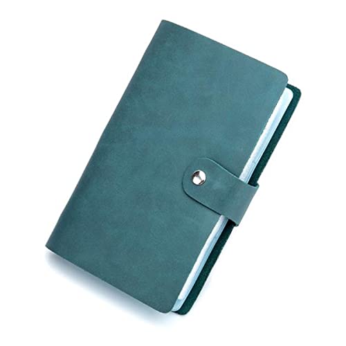 boshiho Leather Credit Card Holder Business Card Case Book Style 90 Count Name ID Card Holder Book (Peacock Green)