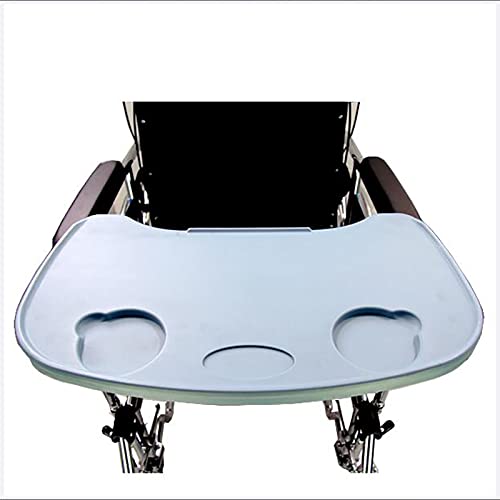 HFGN Wheelchair Lap Tray Table, Detachable Wheelchair Table Removable Adult Plastic Steel Wheelchair Tray Table with Cup Holder, for Eating Snack Food, Portable Bed Dinner Tray