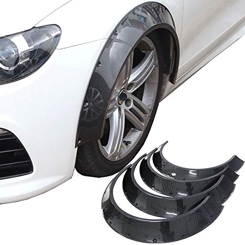 Kyostar 4PCS Carbon Fiber Look Fender Flares Protector Extra Wide Body ABS 