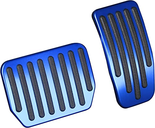 QIRUIMY Foot Pedal Pads Set for Tesla Model 3 Model Y, Non-Slip Performance Aluminum Car Accessories Brake & Accelerator Pedal Covers for Model 3/Y (Blue)