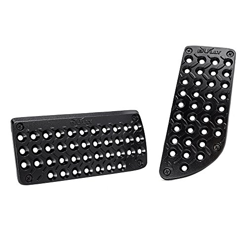 Bully BBS-2101 Black Bull Series Powder Coated Aluminum Universal Fit Truck Pedal Pad for Trucks from Chevy (Chevrolet), Ford, Toyota, GMC, Dodge RAM, Jeep