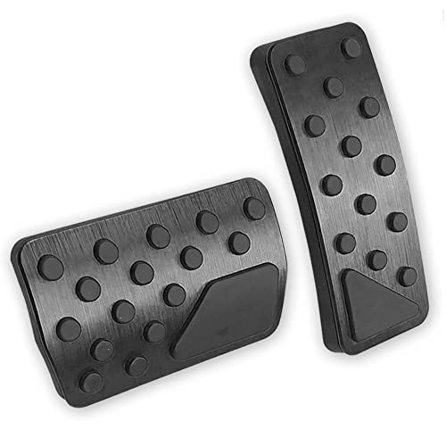 LEXLEY 2PCS Anti-Slip Aluminum Brake Gas Pedal Pads,Auto No Drilling Accelerator Pedal Covers For Dodge 2011-2022 Durango2011-2020 Journey,Jeep 2011-2022 Grand Cherokee-BLACK