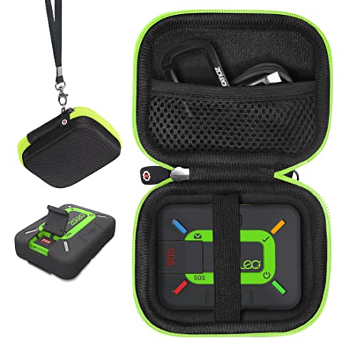 getgear Case for ZOLEO Satellite Communicator, Designed case with Size and Shape Matching, Black case Contrasted with Green Zip