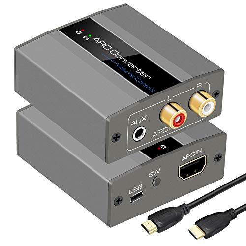 HDMI ARC Adapter Audio 192KHz Converter PCM TV ARC to Headphone Speaker Amplifier Converter Repeater Volume Control Synchronously