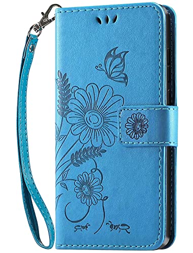 kazineer Leather Wallet Phone Case Cover for Samsung Galaxy S10e, with RFID Blocking Card Holder Slots (Turquoise Blue)