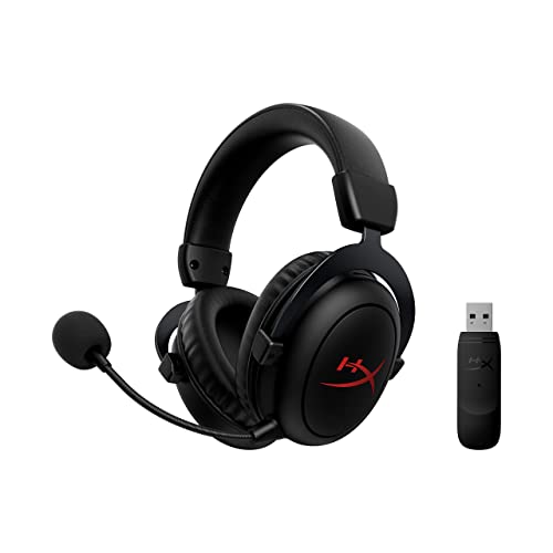 HyperX Cloud Core  Wireless Gaming Headset for PC, DTS Headphone:X Spatial Audio, Memory Foam Ear Pads, Durable Aluminum Frame, Detachable Noise Cancelling Microphone (Renewed)
