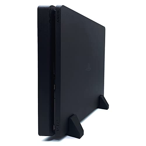 Vertical Stand for PS4 Slim Playstation 4 Slim Silicone Feet Stand Steady Base Mouse Non-Slip Enough Space for Cooling, Black