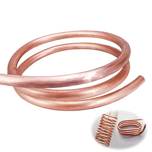 XIFOWE Copper Tube 1/4" OD x 3/16" ID 5 Ft, Tube Wall: 1/32", Refrigeration Seamless Round Pipe Tubing, Soft Coil Copper Tubing, Used In Refrigerators, Freezers, Air conditioners, DIY projects, Etc