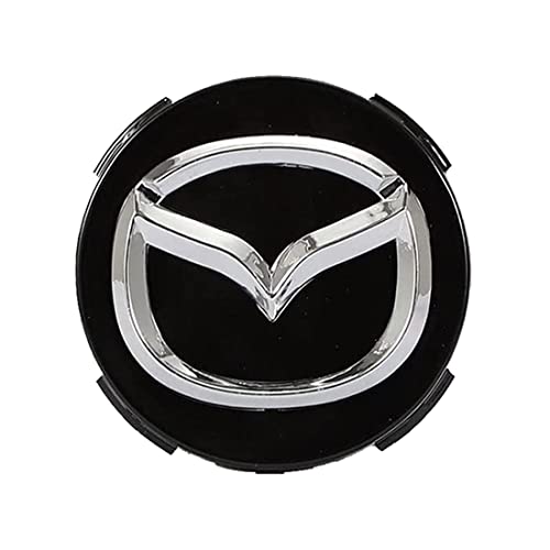 Wheel Center Caps Parts for Mazda, 56mm/2.2'' Rim Wheel Center Hub Caps Badge Cover fit 2 3 CX4 CX5 CX6 Axela Atenza OEM Size (Long Foot Snap)