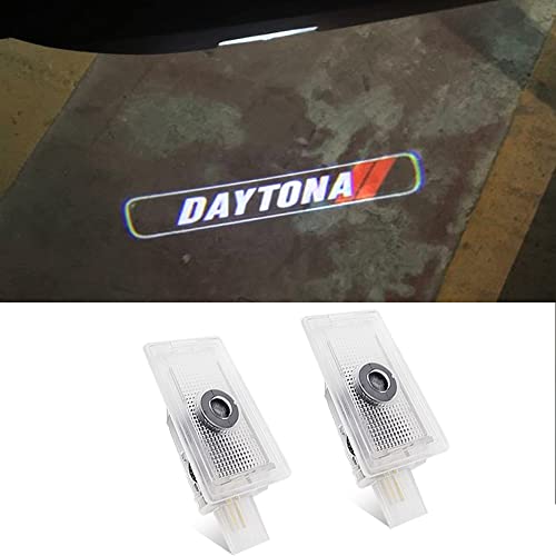 Car Door Logo Lights Ghost Shadow Light Laser Courtesy LED Projector Lamps Car Accessories Compatible with Charger Daytona