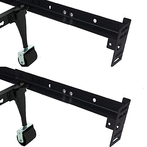 ironwork Bed Frame Footboard Extension Brackets Set Attachment Kit,Bolt-on Attachment Kit - Fit for Twin,Full,Queen,or King Size Beds, XXL03, Black
