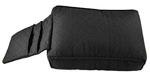 HOME-X Car Console Armrest, Center Console Pillow Top and Storage Pocket Center, Universal Cushion Armrest Cover for Car, 12" L x 7 " W x 4" H, Black