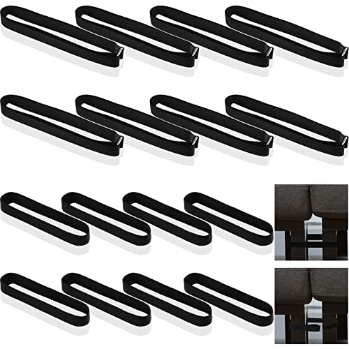 16 Pieces Rubber Couch Sectional Connectors Non Slip Sectional Sofa Locks with Hook and Loop Cinch Clips Innovative Double Couch Furniture Clips Joint Snap Locks for Sliding Sofa