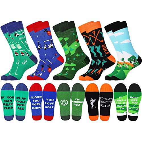 Jeasona Golf Gifts for Men Funny Fun Crazy Novelty Mens Golf Socks