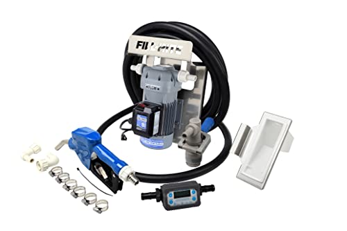 Fill-Rite DF120CAT520B 120V 8 GPM Diesel Exhaust Fluid (DEF) Transfer Pump w/Tote Mount Package, Automatic Nozzle, RPV Dispense Coupler, & Digital Meter
