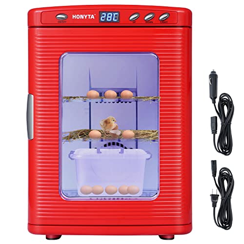 RYFT Red Scientific 25L Incubator Portable Reptile Incubator 12V/110V Work for Small Reptiles Scientific Lab Incubator Cooling and Heating 5-60C