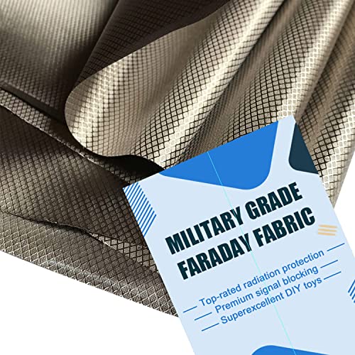 BAIJJ Faraday Fabric 3 Yard Nickel Copper Faraday Cloth 43108 inch Military Grade Signal Fabric Blocking, Brown