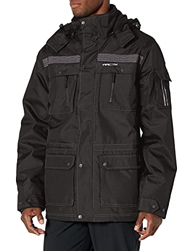 Arctix Men's Performance Tundra Jacket With Added Visibility, Black, X-Large