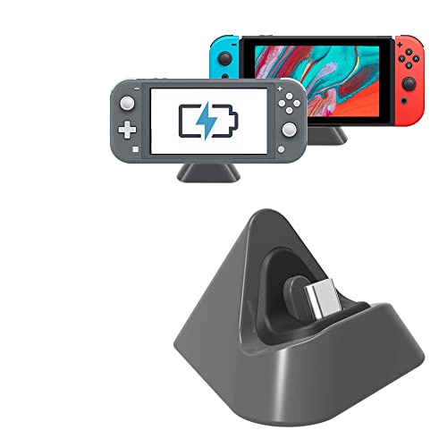 Charging Dock for Nintendo Switch Lite, Charging Stand Station Compatible with Nintendo Switch (Gray)