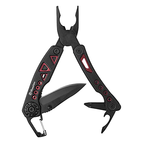 Maarten Keychain Multitool, Mini Multi Pliers with Pocket Knife, Screwdriver and Bottle&Can Opener, Pocket Tool, Father's Day Gifts