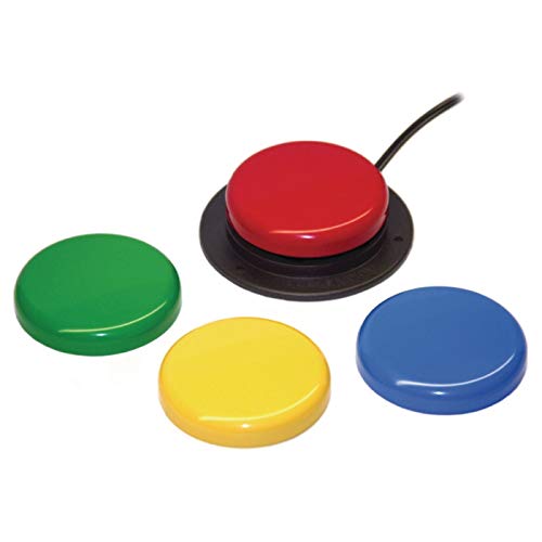 Jelly Bean Mechanical Switch, Accessible Button for Disabled and Handicapped People, with Limited Mobility, Lack of Coordination, and Special Needs, 4 different Button Colors, 2.5" Button : 10033400