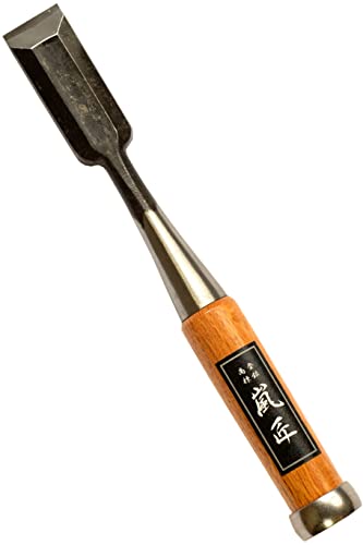 RANSHOU Japanese Chisel 24mm 1" Oire Nomi, Professional Wood Chisel for Woodworking, Japanese Red Oak Handle, Made in JAPAN