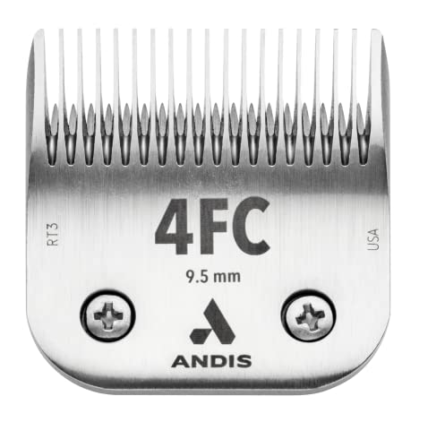 Andis  64123, Ultra Edge Detachable Dog Clipper Blade  Carbon-Infused Steel, Long-Lasting Sharp Edges with Deep Teeth, Removes Hair 3/8-Inch (9.5 mm) - Fits AG, AGC, BDC Models - Size-4 FC, Chrome