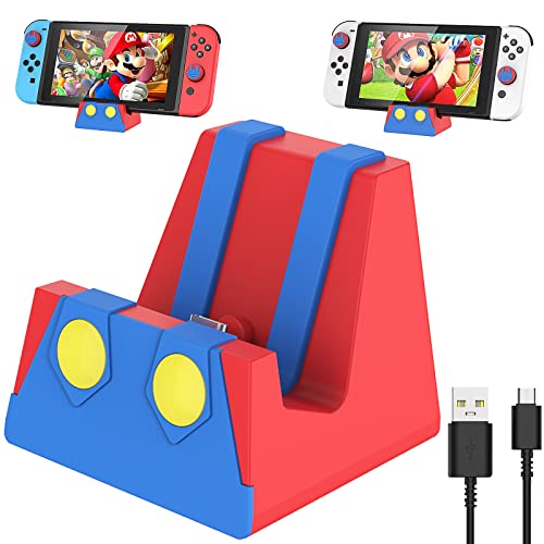 HEIYING Switch Charging Dock for Switch/Switch Lite/Switch OLED, Portable Switch Charging Base Stand with Type C Port,Replacement Compatible with Official Switch Charger Stand