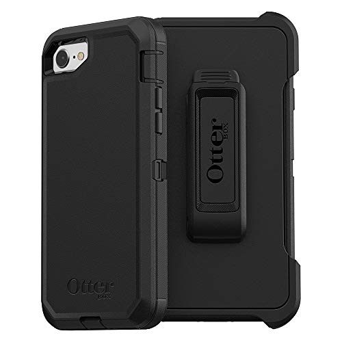 OtterBox DEFENDER SERIES Case for iPhone SE (3rd and 2nd gen) and iPhone 8/7 - Frustration Free Packaging - BLACK