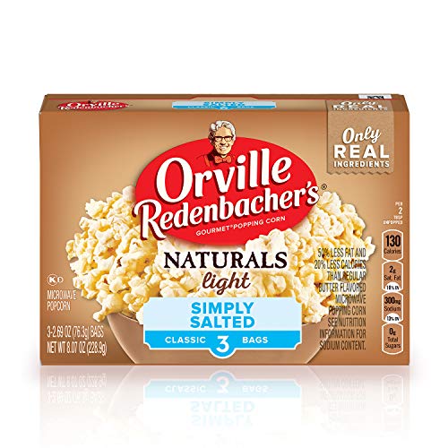 Orville Redenbacher's Naturals Light Simply Salted Popcorn, Classic Bag, 3-Count