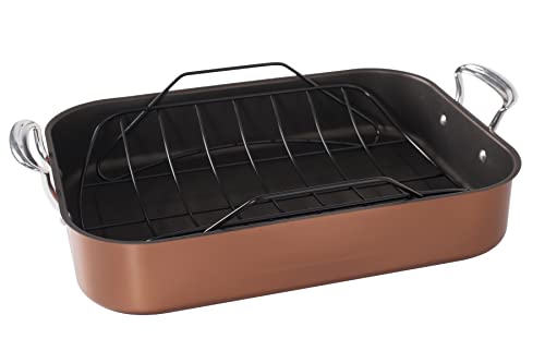 Nordic Ware Turkey Roaster with Rack, Copper