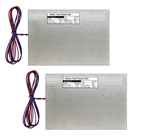 H&G lifestyles RV Holding Tank Heater Pad Use with Up to 50 Gallons Fresh Water 12V 12" x 18" Holding Tank Heating Pad with Constant Temperature Heating Plate (Pack of 2)