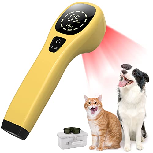 Pupca Portable Red Light Therapy for Dogs, Handheld Cold Laser Therapy Vet Device & Infrared Light Therapy for Pet, Light Therapy for Pain Relief, Muscle & Joint Pain from Dog Arthritis